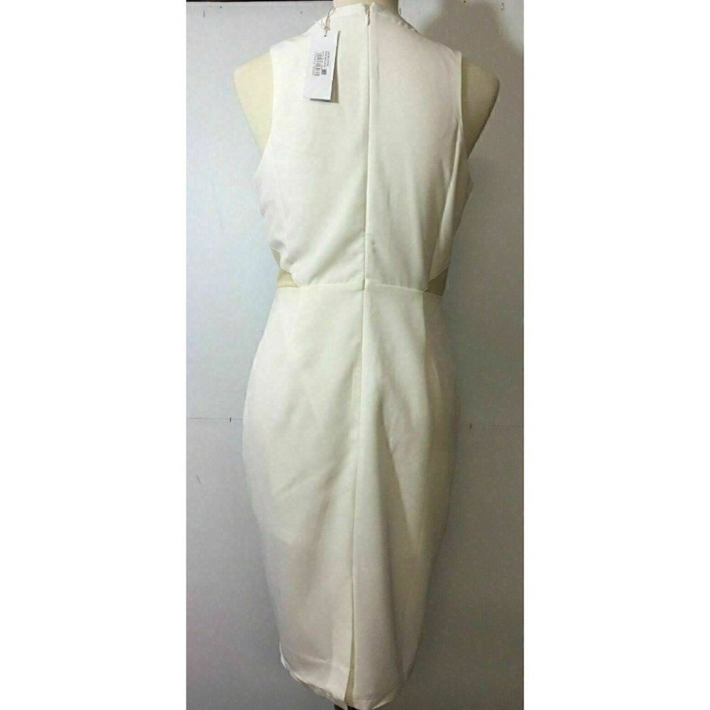 Glamorous Women's Mesh White Shift Dress M - Picture 4 of 11